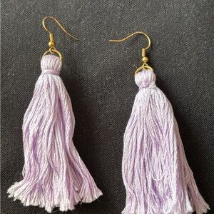 Lavender Tassel Earrings
